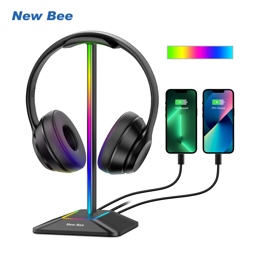 Gaming Set Accessories - Nieuwe Bee Z8 RGB-hoofdtelefoonstandaardhouder met 2
