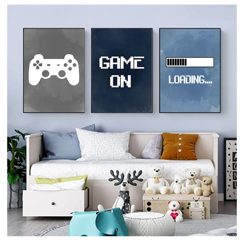 Gaming Accessories Boys - Kinderkamer jongens wanddecoratie, gaming party poster