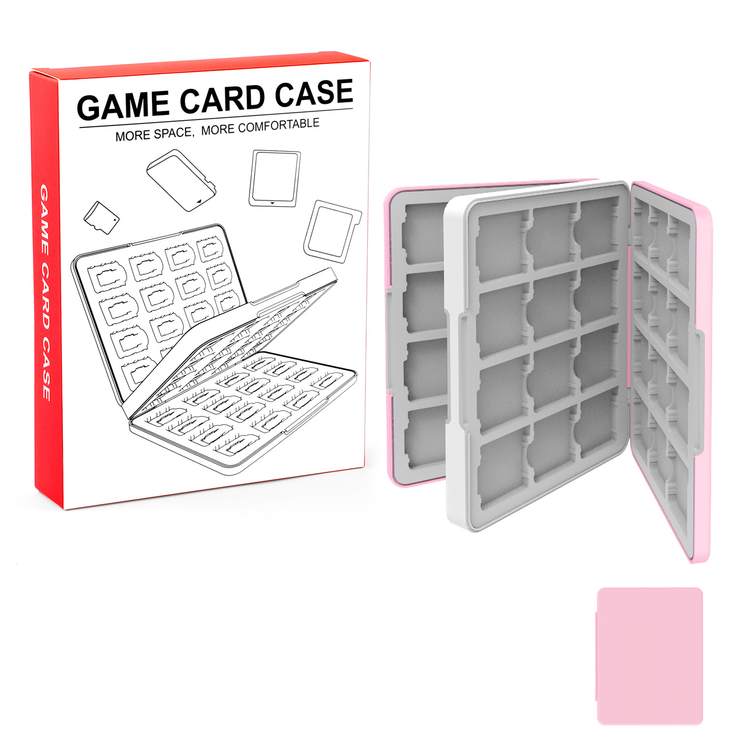 Gaming Accessories Box - 48-in-1 Game Card Geheugenkaart Opbergdoos Houder
