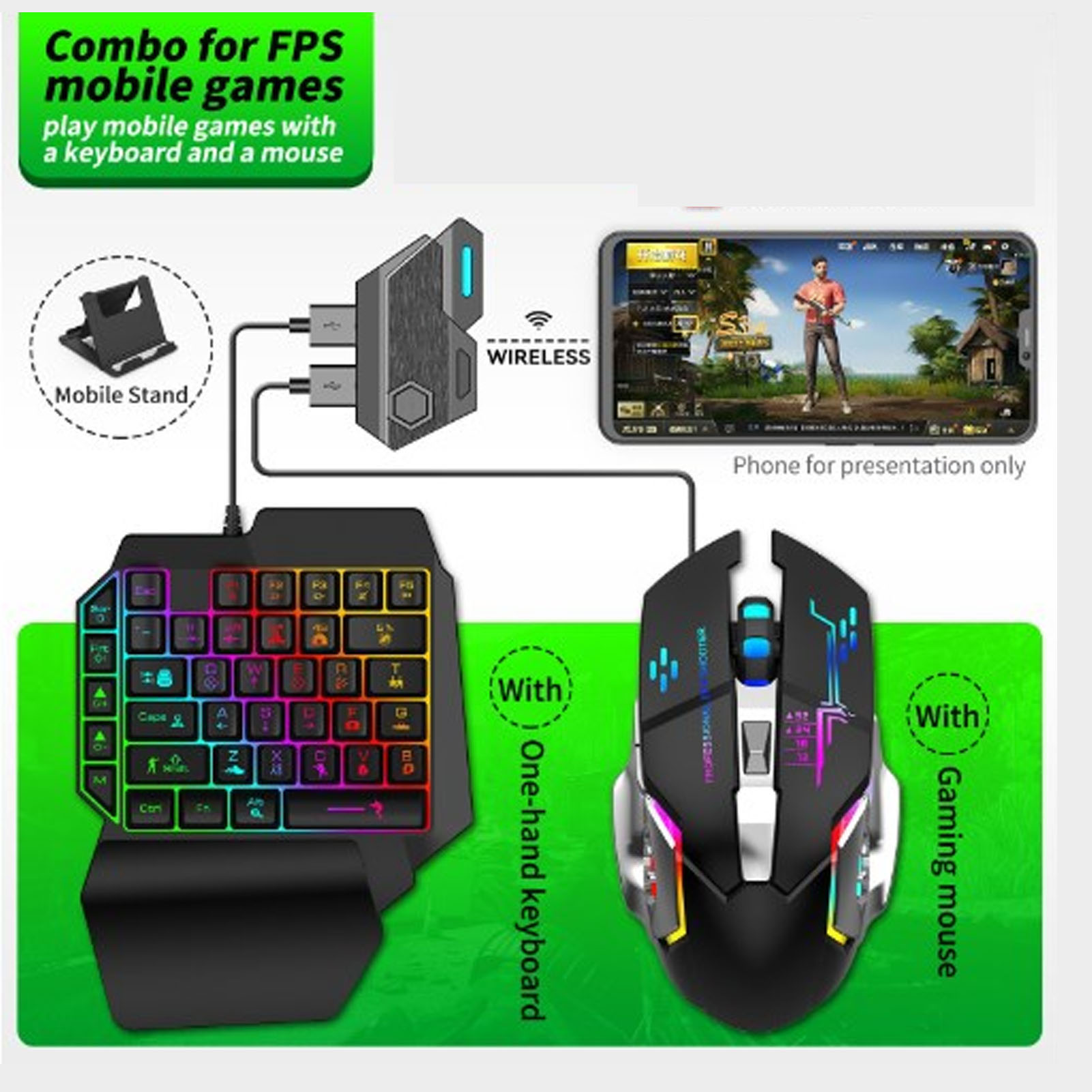 Toetsenbord-muis-converterset  - Gaming Accessories Holder recensie en prijs